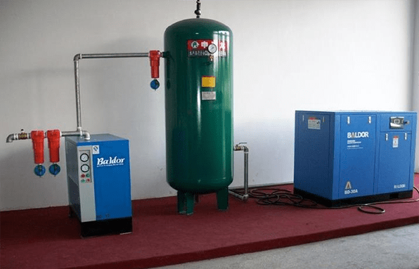 connection system of the special refrigerated air dryer for screw air compressor